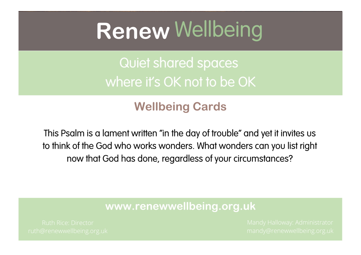 Psalm 77 Renew text