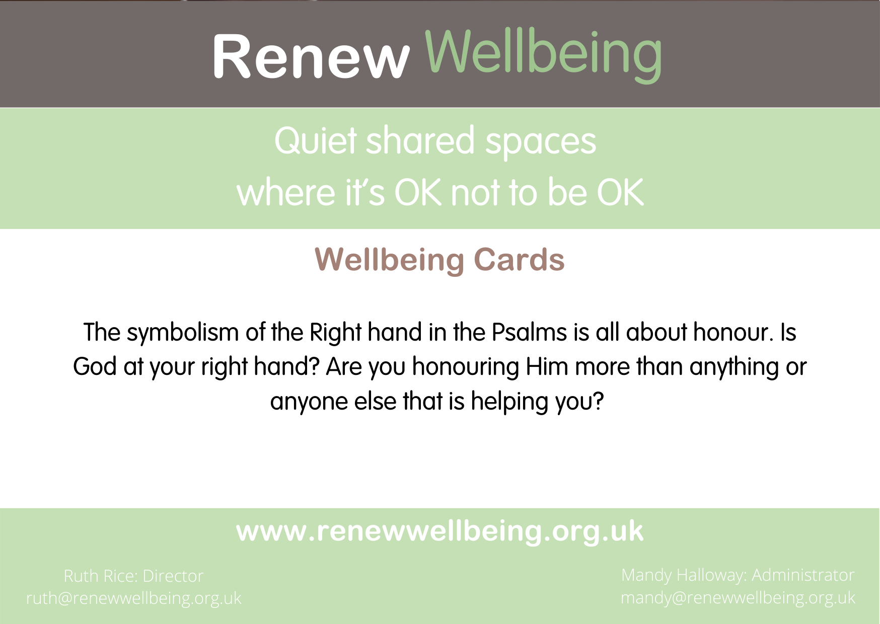 Renew Wellbeing Psalm 110 text